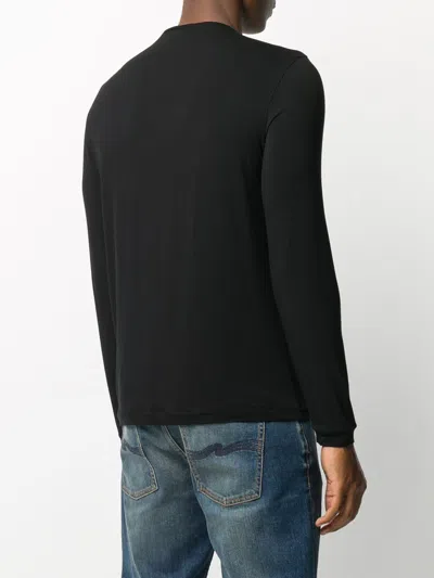 Giorgio Armani Viscose Blend T-shirt In Black