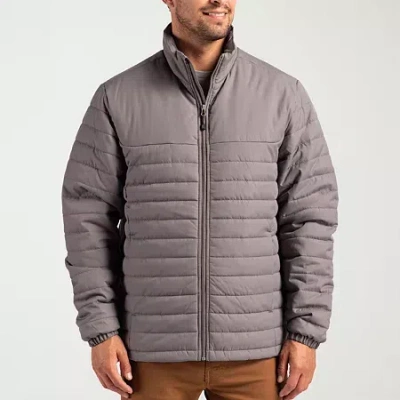 Clique Mens Water Resistant Lightweight Puffer Jacket In Gray
