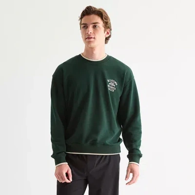 Xersion Mens Crew Neck Long Sleeve Big And Tall Sweatshirt In Green