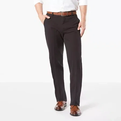 Dockers Workday Khaki With Smart 360 Flex Mens Classic Fit Big And Tall Flat Front Pant In Black