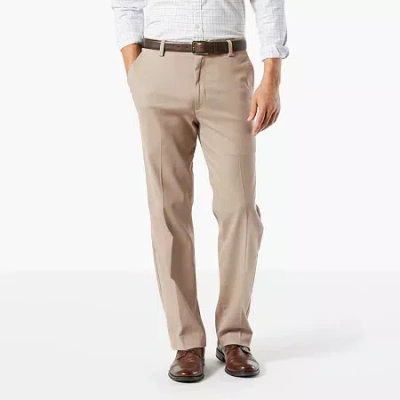 Dockers Easy Khaki With Stretch Mens Classic Fit Big And Tall Flat Front Pant In Brown