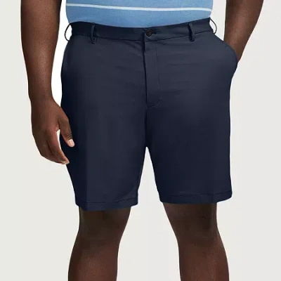 Izod Traveler Mens 9 1/2" Big And Tall Stretch Fabric Chino Short In Blue