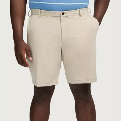 Izod Traveler Mens 9 1/2" Big And Tall Stretch Fabric Chino Short In Neutral