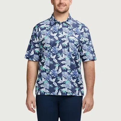 Izod Sunshield Performance Big And Tall Mens Classic Fit Short Sleeve Polo Shirt In Multi