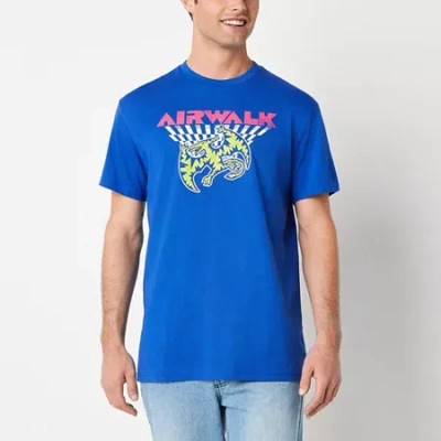 Airwalk Mens Crew Neck Short Sleeve Regular Fit Big And Tall Graphic T-shirt In Blue