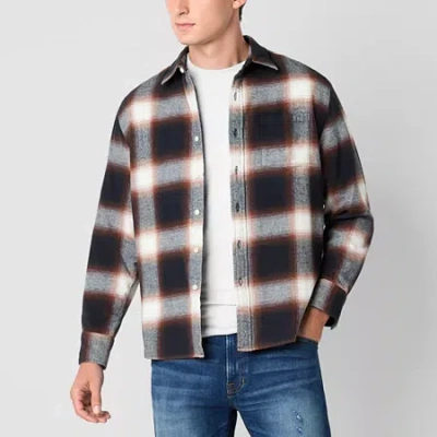 Arizona Big And Tall Mens Regular Fit Long Sleeve Flannel Shirt In Blue
