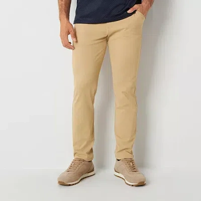 Stylus Chino Mens Slim Fit Flat Front Pant In Yellow