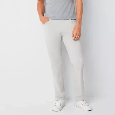 Stylus 5 Pocket Mens Slim Fit Flat Front Pant In Gray
