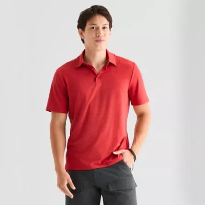 Stylus Mens Regular Fit Short Sleeve Supersoft Essential Polo Shirt In Red
