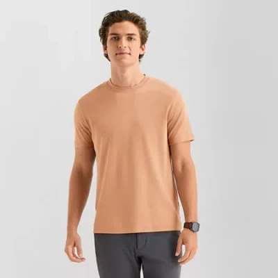 Stylus Mens Round Neck Short Sleeve T-shirt In Brown