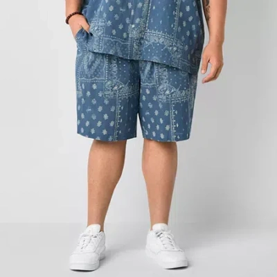 Arizona 8 1/2"& 9 1/2" Mens Big And Tall Pull-on Short In Blue