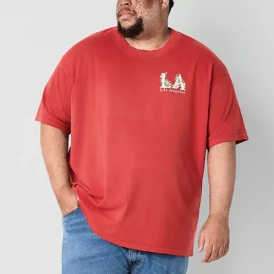 Arizona Mens Crew Neck Short Sleeve Regular Fit Big And Tall Graphic T-shirt In Multi