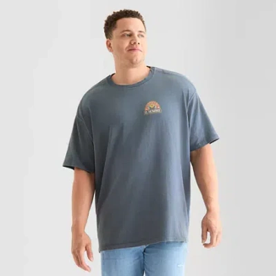 Arizona Mens Easy-on + Easy-off Crew Neck Short Sleeve Adaptive Regular Fit Big And Tall Graphic T-shirt In Animal Print