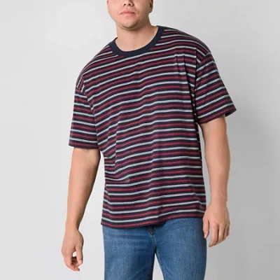 Arizona Mens Crew Neck Short Sleeve Regular Fit Big And Tall Graphic T-shirt In Multi