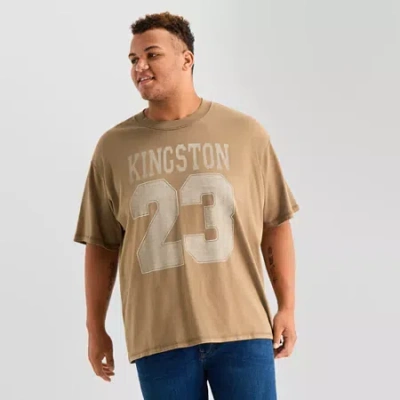 Arizona Mens Crew Neck Short Sleeve Relaxed Fit Big And Tall Graphic T-shirt In Multi