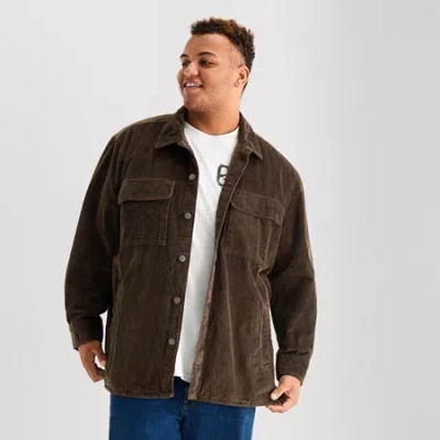 Arizona Mens Lightweight Big And Tall Shirt Jacket In Multi