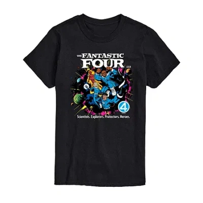 Hybrid Tees Mens Crew Neck Short Sleeve Regular Fit Marvel Big And Tall Graphic T-shirt In Multi