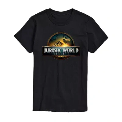 Hybrid Tees Mens Crew Neck Short Sleeve Regular Fit Jurassic World Big And Tall Graphic T-shirt In Black