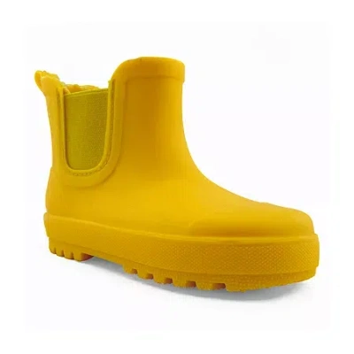 Bearpaw Toddler Chelsea Rain Boots With Faux-fur Lining In Yellow