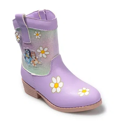 Ground Up Toddler Girls Bluey Flat Heel Cowboy Boots In Purple