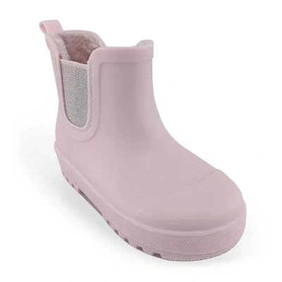 Bearpaw Toddler Chelsea Rain Boots With Faux-fur Lining In Pink