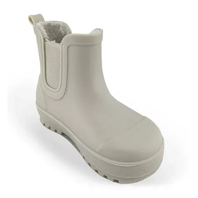 Bearpaw Toddler Chelsea Rain Boots With Faux-fur Lining In Neutral