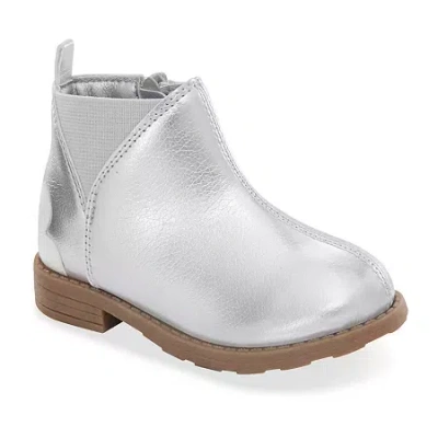Carter's Toddler Girls Elia Flat Heel Booties In Silver