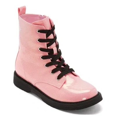 Thereabouts Little & Big Kid Girls Reese Flat Heel Combat Boots In Pink