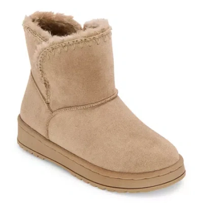 Thereabouts Little & Big Kid Girls Rose Flat Heel Winter Boots In Sand