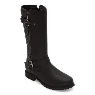 Thereabouts Little & Big Kid Girls Hailey Flat Heel Riding Boots In Black