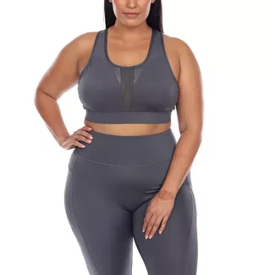 White Mark Womens High Support Sports Bra Ps18580 In Purple