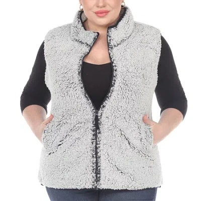 White Mark Womens Plus Sleeveless Vest In Gray
