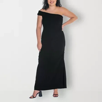 24seven Comfort Apparel Womens Plus Sleeveless Maxi Dress In Black