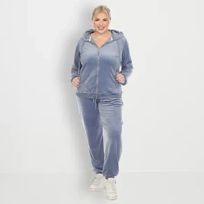 White Mark 2-pc. Track Suit Plus In Blue