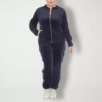 White Mark 2-pc. Track Suit Plus In Blue