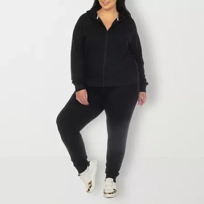 White Mark 2-pc. Track Suit Plus In Black