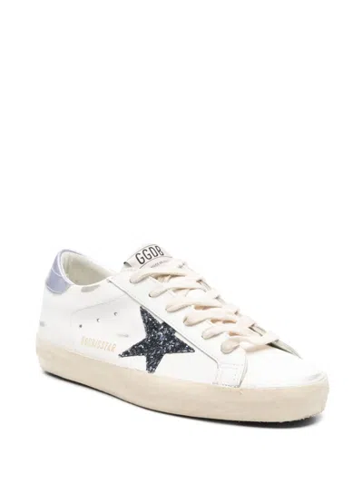Golden Goose Sneakers Super Star White/black/wisteria In White