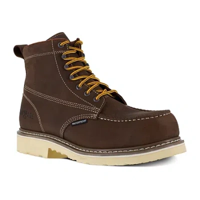 Iron Age Ia5062 Mens Round Composite Toe Work Shoes In Brown