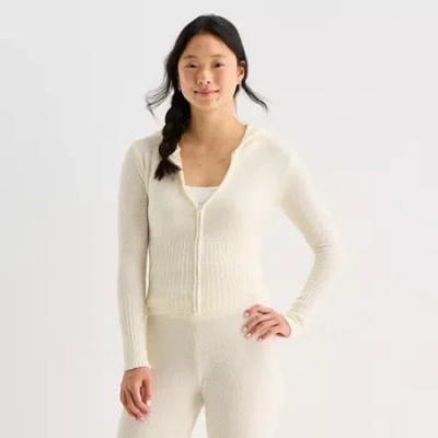 Forever 21 Womens Long Sleeve Hoodie In White