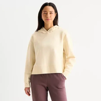 Xersion Womens Super Soft Fleece Pullover Hoodie In Sand