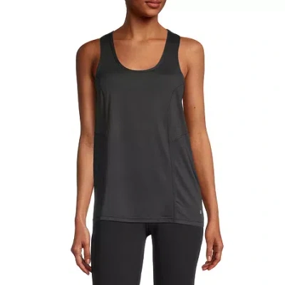 Xersion Womens Performance U Neck Sleeveless Tank Top Petite In Black