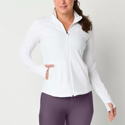 Xersion Everultra-lite Womens Lightweight Softshell Jacket In White