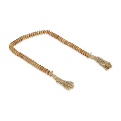 Cheungs Akaida Wooden Abacus Styled Tassel Handmade Tabletop Decor In Brown