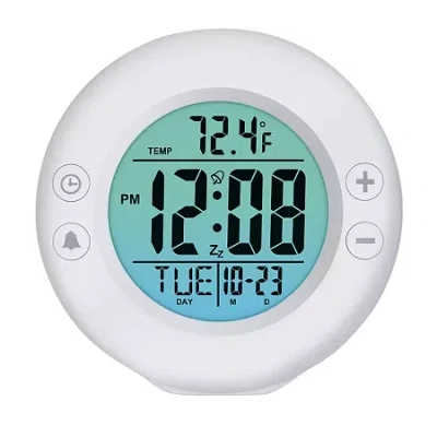 Westclox White Alarm Clock In White