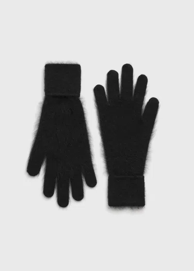 Totême Brushed Cashmere Gloves Black In Black