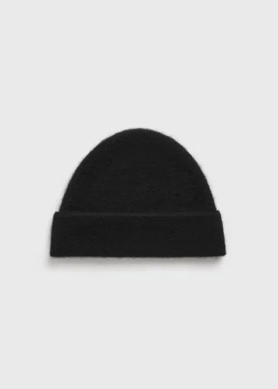Totême Brushed Cashmere Beanie Black In Black