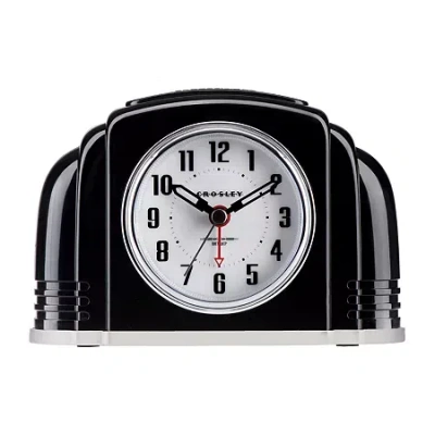 Crosley Black Vintage Alarm Clock In Black