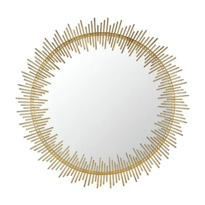 Safavieh Sunray Antique Gold Wall Mount Sunburst Wall Mirror In Multi