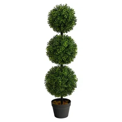 Nearly Natural 3ft. Green Boxwood Topiary In Green