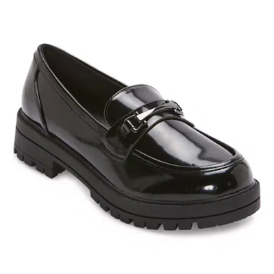 Thereabouts Isabel Little & Big Kid Girls Round Closed Toe Loafers In Black
